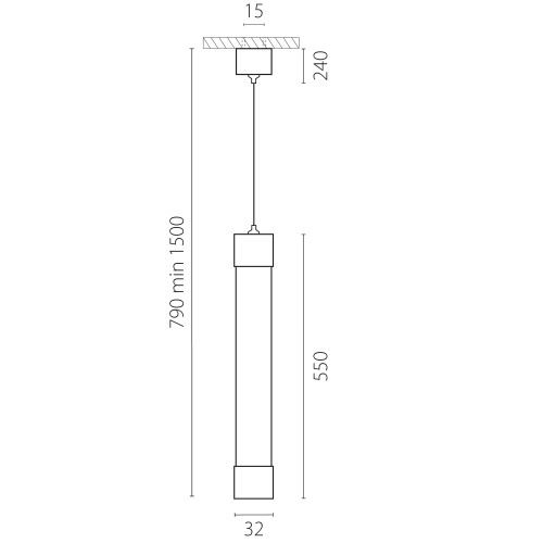 Комплект вертикального крепежа одиночный Pfofiled к профилю 4428хх (D28) с PVC трубкой Profiled 442892