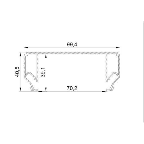 Профиль металлический в натяжной потолок  500427