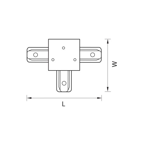 Соединитель T-образный однофазный для встраиваемых треков Barra 501137