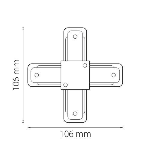 Соединитель X-образный однофазный Barra 502149