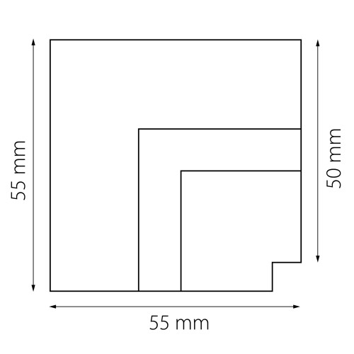 Соединитель L-образный встраиваемый Linea 506337