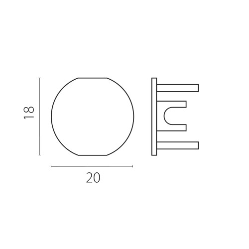 Заглушка концевая к треку 5064хх LINEA (2 шт) тип D Linea 506467