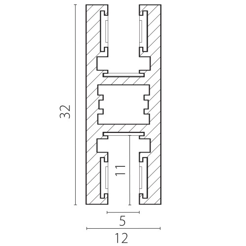 Шинопровод "вверх-вниз" тип Е 2м Linea 506527