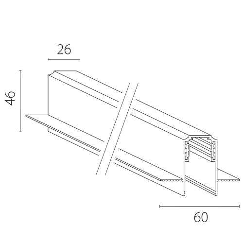 Трек встраиваемый UNO 48V 2м (Заглушки и декоративный экран в комплекте) Uno 509227