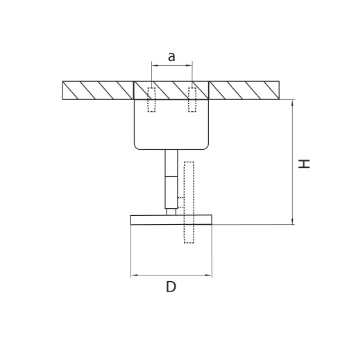 Крепление потолочное для светильников 21443Х/21448X Rullo 590010