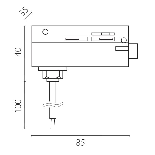Трековый 1-фазный адаптер Barra 592006