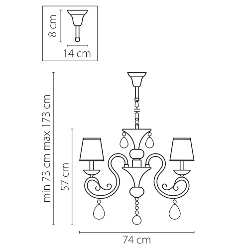 Люстра подвесная Ricerco 693082