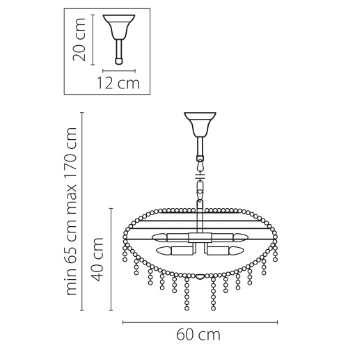 Люстра подвесная Classic 700150