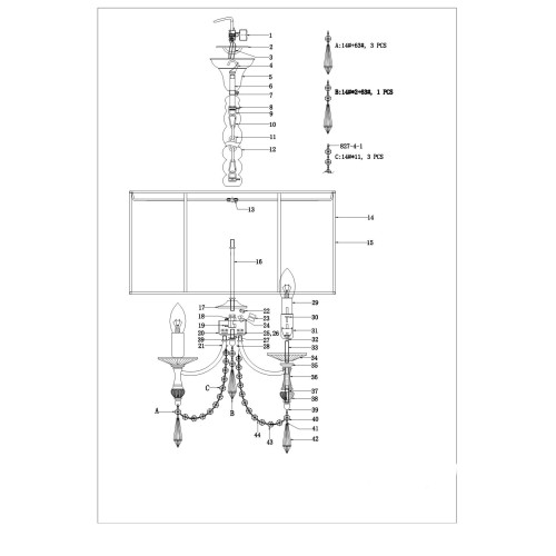 Люстра подвесная Paralume 725033