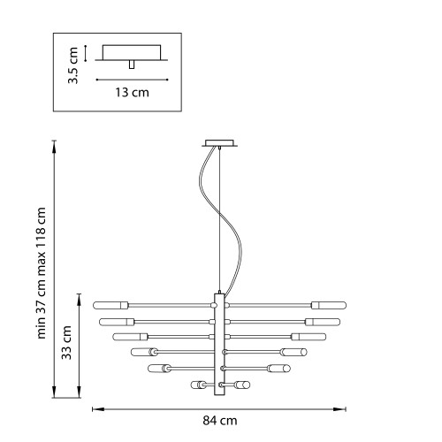 Люстра подвесная Ragno 733127