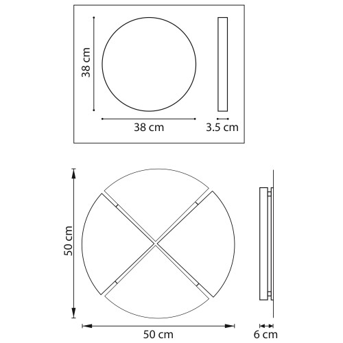Настенно-потолочный светильник Emisfero 737616