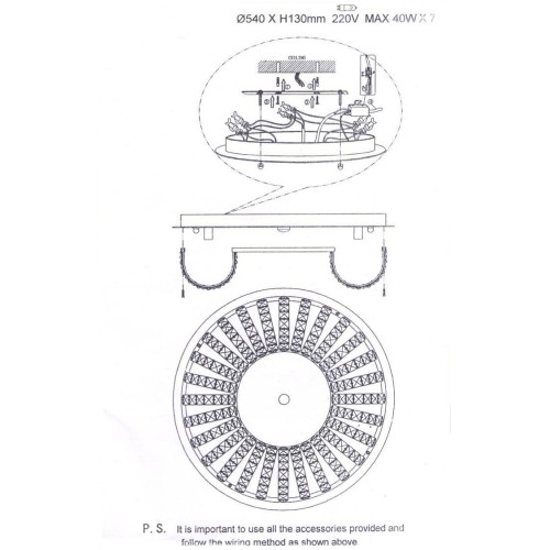 Люстра потолочная Onda 741074