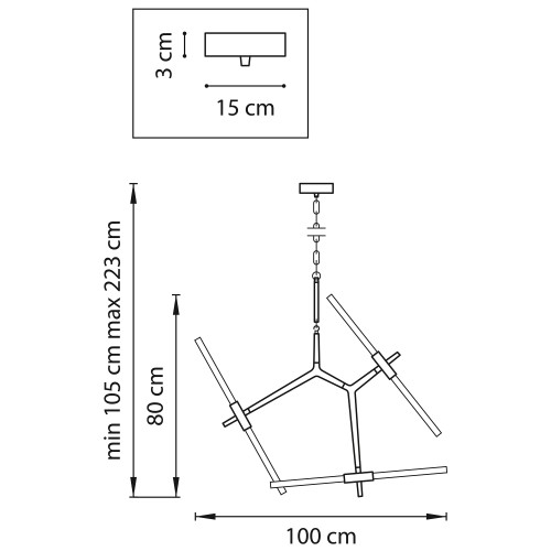 Люстра подвесная Struttura 742066