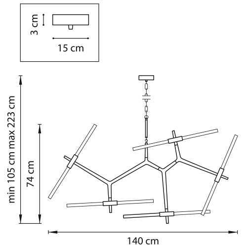Люстра подвесная Struttura 742107