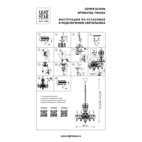 Люстра подвесная Schon 790064