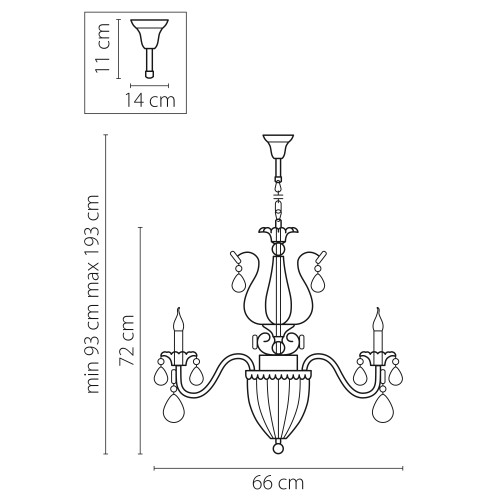 Люстра подвесная Schon 790112