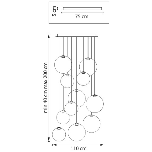 Люстра подвесная Sferetta 801169