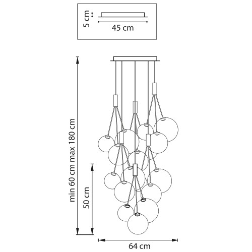 Люстра подвесная Sferetta 801180