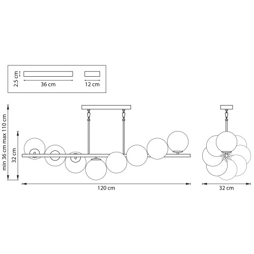 Люстра потолочная Croco 815183