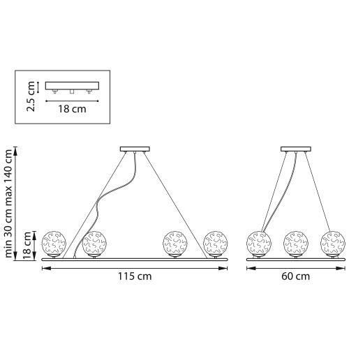 Люстра подвесная Bari 815267
