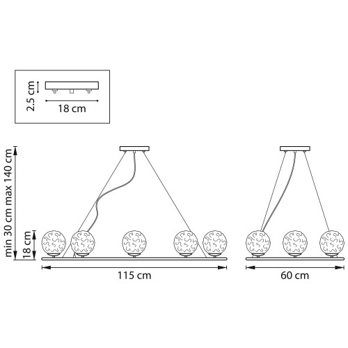 Люстра подвесная Bari 815287