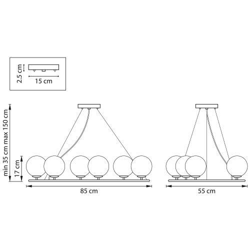 Люстра подвесная Croco 815360