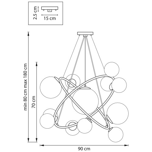 Люстра подвесная Croco 815417