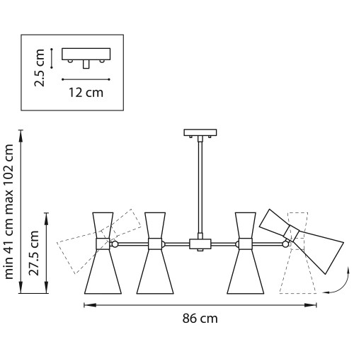 Люстра потолочная Dumo 816086