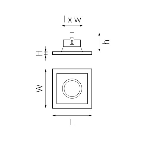 Комплект из светильника и рамки DOMINO Domino D51303