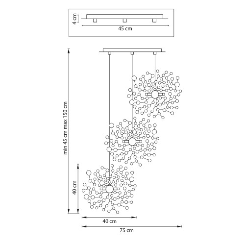 Люстра подвесная Extra L3PR721134
