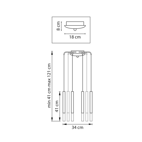 Люстра подвесная Tubo L8T747147