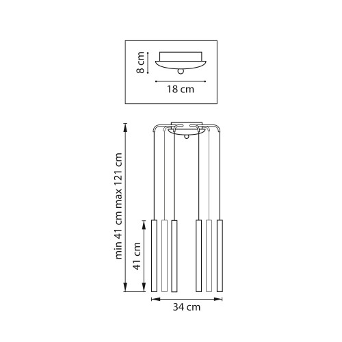 Люстра подвесная Tubo L8T747247