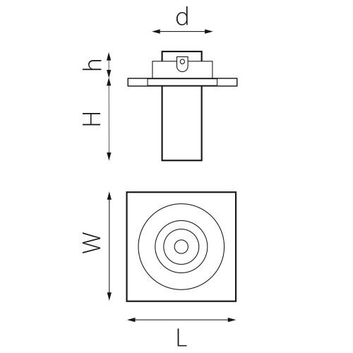 Комплект из светильника и рамки Intero Intero TUBO i516272