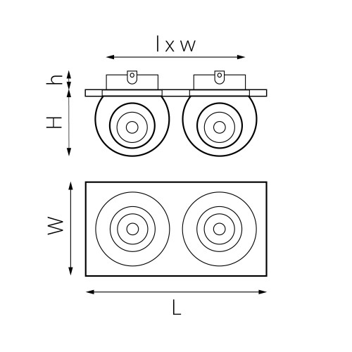 Комплект из светильника и рамки Intero Intero BALL i5267272