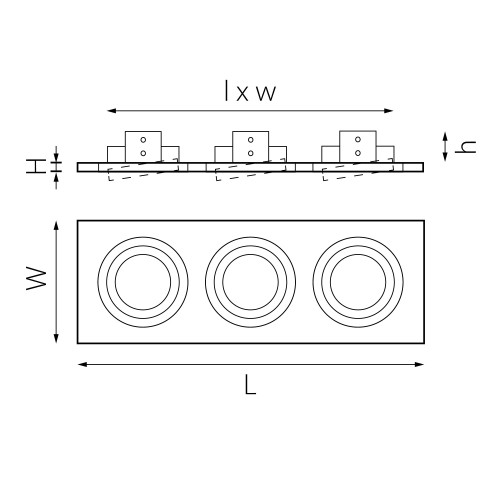 Комплект из светильника и рамки Intero 16 Intero 16 i539070607
