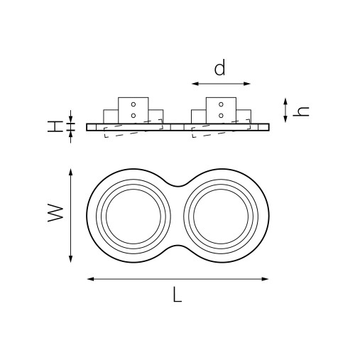 Комплект из светильника и рамки Intero 111 Intero 111 i9290609