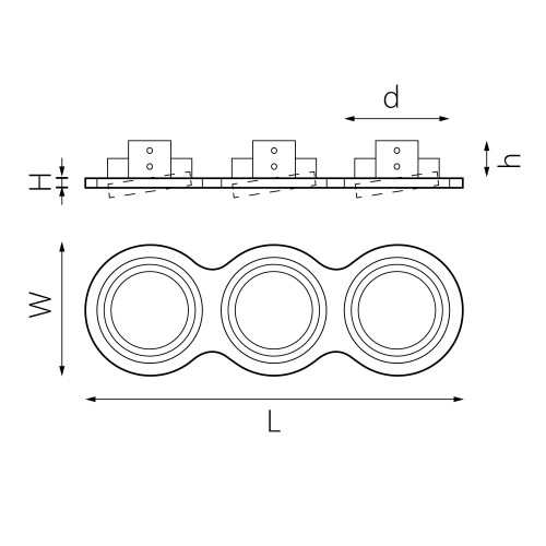 Комплект из светильника и рамки Intero 111 Intero 111 i939060709